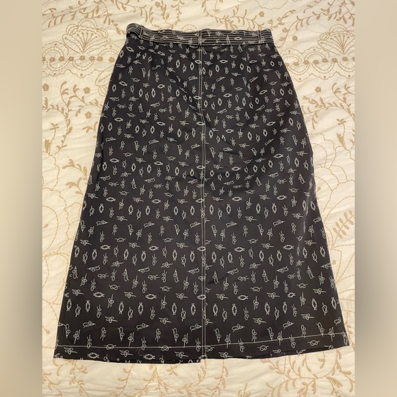 Corey Lynn Calter Knot skirt Anthropologie L nautical kitschy button front - Picture 8 of 8